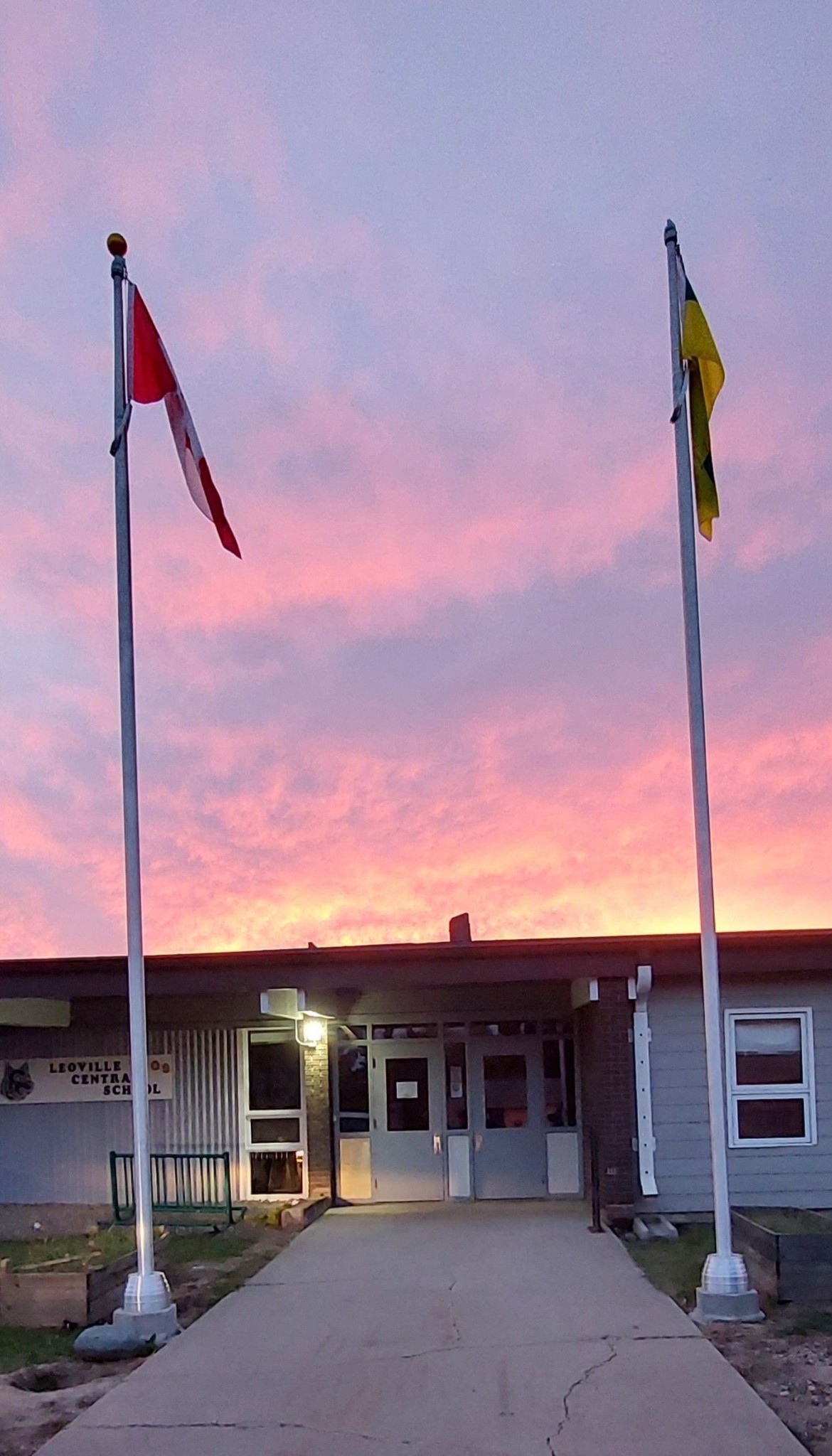 SchoolFront Sunset
